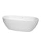 Wyndham Juno 71" Soaking Bathtub In White With Shiny White Trim WCBTK156171SWTRIM