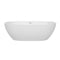 Wyndham Juno 71" Soaking Bathtub in White with Shiny White Trim WCBTK156171SWTRIM