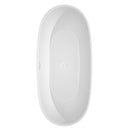 Wyndham Juno 71" Soaking Bathtub in White with Shiny White Trim WCBTK156171SWTRIM