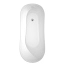 Wyndham Janice 67" Freestanding Bathtub in White with Polished Chrome Drain and Overflow Trim WCBTO85467