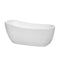 Wyndham Margaret 66" Freestanding Bathtub In White With Polished Chrome Drain And Overflow Trim WCBTO85666