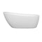 Wyndham Florence 68" Freestanding Bathtub in White with Brushed Nickel Drain and Overflow Trim WCBTO85968BNTRIM