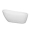 Wyndham Florence 68" Soaking Bathtub In White With Matte Black Trim WCBTO85968MBTRIM