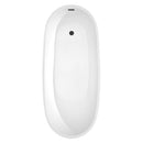 Wyndham Florence 68" Soaking Bathtub in White with Matte Black Trim WCBTO85968MBTRIM