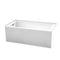 Wyndham Grayley Alcove 60" Bathtub Left Side Drain And Overflow Trim In Polished Chrome 60"Lx30"Wx22"H WCBTW16030L