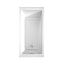 Wyndham Grayley Alcove 60" Bathtub Left Side Drain and Overflow Trim in Polished Chrome 60"Lx30"Wx22"H WCBTW16030L