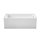 Wyndham Grayley Alcove 60" Bathtub Right Side Drain and Overflow Trim in Brushed Nickel 60"Lx30"Wx22"H WCBTW16030RBNTRIM