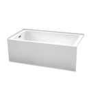 Wyndham Grayley Alcove 60" Bathtub Left Side Drain And Overflow Trim In Brushed Nickel 60"Lx32"Wx22"H WCBTW16032LBNTRIM