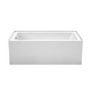 Wyndham Grayley Alcove 60" Bathtub Left Side Drain and Overflow Trim in Brushed Nickel 60"Lx32"Wx22"H WCBTW16032LBNTRIM