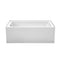 Wyndham Grayley Alcove 60" Bathtub Left Side Drain and Overflow Trim in Brushed Nickel 60"Lx32"Wx22"H WCBTW16032LBNTRIM