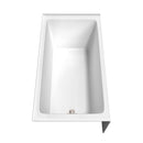 Wyndham Grayley Alcove 60" Bathtub Left Side Drain and Overflow Trim in Brushed Nickel 60"Lx32"Wx22"H WCBTW16032LBNTRIM