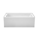 Wyndham Grayley Alcove 60" Bathtub Left Side Drain and Overflow Trim in Matte Black 60"Lx32"Wx22"H WCBTW16032LMBTRIM