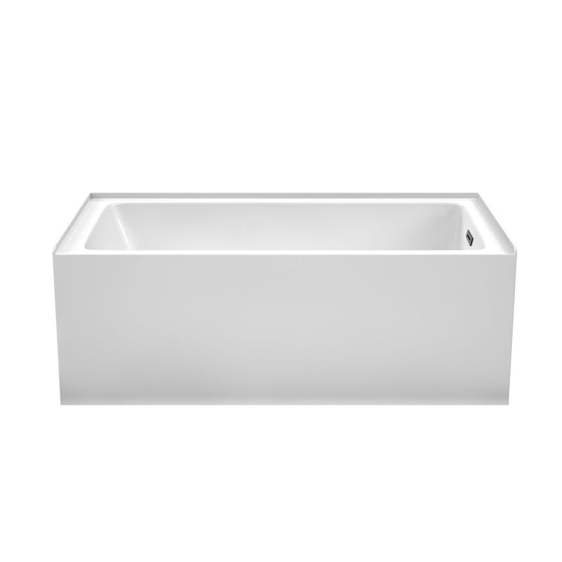 Wyndham Grayley Alcove 60" Bathtub Right Side Drain and Overflow Trim in Matte Black 60"Lx32"Wx22"H WCBTW16032RMBTRIM