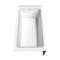 Wyndham Grayley Alcove 60" Bathtub Right Side Drain and Overflow Trim in Shiny White 60"Lx32"Wx22"H WCBTW16032RSWTRIM