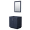 Wyndham Miranda 30" Single Bathroom Vanity In Dark Blue No Countertop No Sink Brushed Nickel Trim 24" Mirror WCF292930SBNCXSXXM24