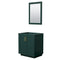 Wyndham Miranda 30" Single Bathroom Vanity In Green No Countertop No Sink Brushed Gold Trim 24" Mirror WCF292930SGDCXSXXM24