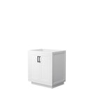 Wyndham Miranda 30" Single Bathroom Vanity In White No Countertop No Sink Matte Black Trim WCF292930SWBCXSXXMXX