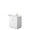 Wyndham Miranda 30" Single Bathroom Vanity In White White Cultured Marble Countertop Undermount Square Sink Brushed Gold Trim WCF292930SWGWCUNSMXX