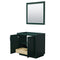 Wyndham Miranda 36" Single Bathroom Vanity In Green No Countertop No Sink Matte Black Trim 34" Mirror WCF292936SGKCXSXXM34