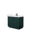 Wyndham Miranda 42" Single Bathroom Vanity In Green White Cultured Marble Countertop Undermount Square Sink Matte Black Trim WCF292942SGKWCUNSMXX