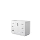 Wyndham Miranda 42" Single Bathroom Vanity In White No Countertop No Sink Black Trims And No Mirror WCF292942SWBCXSXXMXX