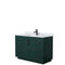 Wyndham Miranda 48" Single Bathroom Vanity In Green White Carrara Marble Countertop Undermount Square Sink Matte Black Trim WCF292948SGKCMUNSMXX