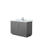 Wyndham Miranda 48" Single Bathroom Vanity In Dark Gray White Carrara Marble Countertop Undermount Square Sink Brushed Nickel Trims And No Mirror WCF292948SKGCMUNSMXX