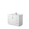 Wyndham Miranda 48" Single Bathroom Vanity In White White Carrara Marble Countertop Undermount Square Sink Brushed Nickel Trims And No Mirror WCF292948SWHCMUNSMXX