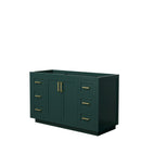 Wyndham Miranda 54" Single Bathroom Vanity In Green No Countertop No Sink Brushed Gold Trim WCF292954SGDCXSXXMXX