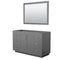 Wyndham Miranda 54" Single Bathroom Vanity In Dark Gray No Countertop No Sink Brushed Nickel Trim 46" Mirror WCF292954SKGCXSXXM46