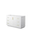 Wyndham Miranda 54" Single Bathroom Vanity In White No Countertop No Sink Brushed Gold Trim WCF292954SWGCXSXXMXX