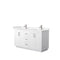 Wyndham Miranda 60" Double Bathroom Vanity In White Light-Vein Carrara Cultured Marble Countertop Undermount Square Sinks Brushed Nickel Trims And No Mirror WCF292960DWHC2UNSMXX