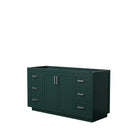 Wyndham Miranda 60" Single Bathroom Vanity In Green No Countertop No Sink Brushed Nickel Trim WCF292960SGECXSXXMXX