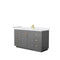 Wyndham Miranda 60" Single Bathroom Vanity In Dark Gray White Cultured Marble Countertop Undermount Square Sink Brushed Gold Trims And No Mirror WCF292960SGGWCUNSMXX