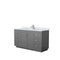 Wyndham Miranda 60" Single Bathroom Vanity In Dark Gray White Carrara Marble Countertop Undermount Square Sink Brushed Nickel Trims And No Mirror WCF292960SKGCMUNSMXX