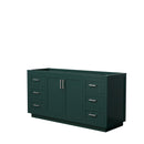 Wyndham Miranda 66" Single Bathroom Vanity In Green No Countertop No Sink Brushed Nickel Trim WCF292966SGECXSXXMXX