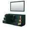 Wyndham Miranda 66" Single Bathroom Vanity In Green No Countertop No Sink Matte Black Trim 58" Mirror WCF292966SGKCXSXXM58