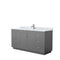 Wyndham Miranda 66" Single Bathroom Vanity In Dark Gray White Carrara Marble Countertop Undermount Square Sink Brushed Nickel Trim WCF292966SKGCMUNSMXX