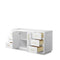 Wyndham Miranda 66" Single Bathroom Vanity In White No Countertop No Sink Brushed Gold Trim WCF292966SWGCXSXXMXX