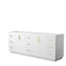 Wyndham Miranda 84" Double Bathroom Vanity In White No Countertop No Sink Brushed Gold Trim WCF292984DWGCXSXXMXX