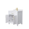 Wyndham Beckett 30" Single Bathroom Vanity In White White Cultured Marble Countertop Undermount Square Sink Brushed Gold Trim WCG242430SWGWCUNSMXX