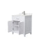 Wyndham Beckett 30" Single Bathroom Vanity In White Carrara Cultured Marble Countertop Undermount Square Sink Brushed Nickel Trim WCG242430SWHCCUNSMXX