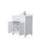 Wyndham Beckett 30" Single Bathroom Vanity In White White Cultured Marble Countertop Undermount Square Sink Brushed Nickel Trim WCG242430SWHWCUNSMXX