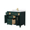 Wyndham Beckett 42" Single Bathroom Vanity In Green White Cultured Marble Countertop Undermount Square Sink Brushed Gold Trim WCG242442SGDWCUNSMXX