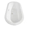 Wyndham Soho 60" Freestanding Bathtub in White with Floor Mounted Faucet Drain and Overflow Trim in Brushed Nickel WCOBT100260ATP11BN