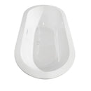 Wyndham Soho 60" Soaking Bathtub in White with Shiny White Trim and Floor Mounted Faucet in Matte Black WCOBT100260SWATPBK