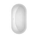 Wyndham Soho 60" Freestanding Bathtub in White with Shiny White Drain and Overflow Trim WCOBT100260SWTRIM