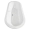 Wyndham Soho 68" Freestanding Bathtub in White with Floor Mounted Faucet Drain and Overflow Trim in Polished Chrome WCOBT100268ATP11PC