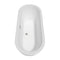 Wyndham Soho 72" Freestanding Bathtub in White with Brushed Nickel Drain and Overflow Trim WCOBT100272BNTRIM