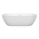 Wyndham Soho 72" Soaking Bathtub in White with Shiny White Trim WCOBT100272SWTRIM